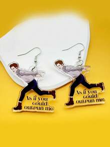 1 Coppia di orecchini unici e divertenti per adulti, orecchini pendenti e a goccia in plexiglass trasparente con scritta "Non essere salato", regalo originale e carino per Capodanno