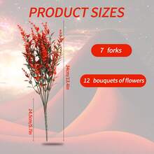 1/6/12PCS Artificial Lavender Flowers - UV Resistant Fake Shrubs For Outdoor Garden, Porch Box & Indoor Home Decor, Realistic Plastic Plants For Patio, Wedding, And Tabletop Decorations