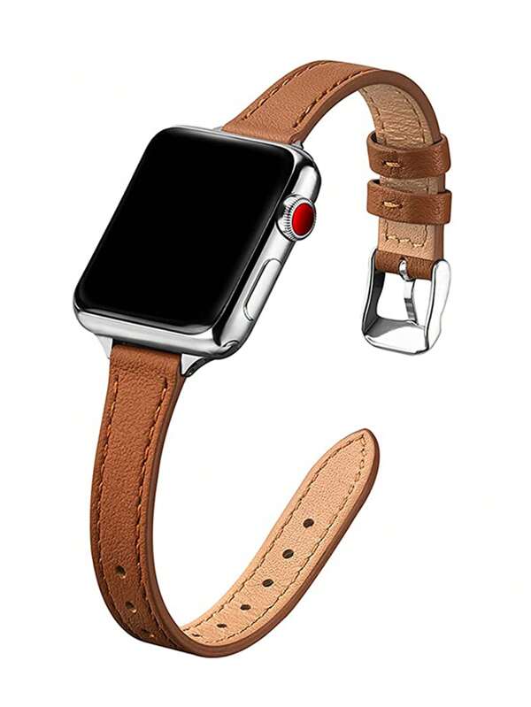 1 pieza Correa de reloj de cuero para mujer, compatible con correas de Ultra/Se/8/7/6/5/4/3/2/1, diseño de cintura delgada, tamaños 38/41/42