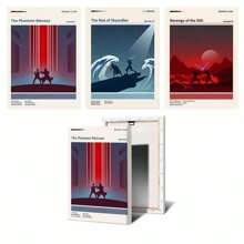 1 pièce /3 pièces Œuvres murales Affiches Option Cadre Pop Art Mural Affiche Vintage de voyage Étoiles Abstrait Paysage Peinture sur canevas Guerre Minimaliste Affiche de film Impression Peinture moderne de grottes Laser Décoration maison sans cadre Voyage Vintage