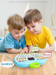益智玩具儿童学习机模型，智力开发，数字，动物声音，字母发音，模拟平板电脑，生日/学校奖励礼物（可能存在轻微手工测量误差） - 彩色 - 查看 3