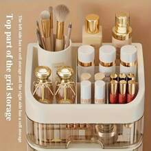 3 -5Tier 2 Drawer Organizer, Dressing Table Cosmetic Organizer With Drawers - Spacious Storage Space For Skincare Products, Brushes, Eyeshadows, Lotions, Lipsticks, Nail Polishes - Perfect For Vanities, Bathrooms, Bedrooms And Dressing Tables