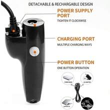 6ft Outdoor Camping Portable Shower USB Chargeable Camp Shower Head Orange Hand Held Sprayer - asPic - View 5