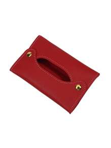 1 Peça Organizador de Bolso Portátil e Simples, Caixa de Lenços para Carro, Bolsa de Tecido Reutilizável para Viagem, Bolsa de Armazenamento de Lenços, Estojo de Couro PU, Sacos Higiênicos para Sala de Estar, Banheiro e Pequenos Itens