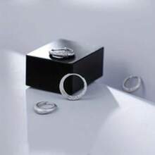 Valentine's Day Stud Earrings - Celestial Starry Sky Design In Silver Plated Brass (Gift For Her) - 銀色 - 查看 3