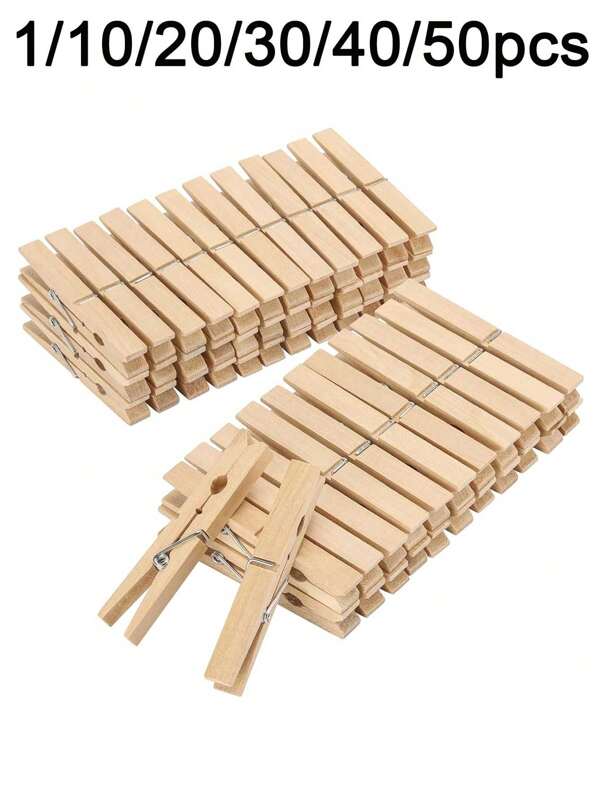 Clothes Pins Wooden Clothes Clips 2.83inch/7.2cm Heavy Duty Wooden Clips For Hanging Clothes Pictures Outdoor