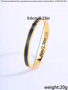 1pc Stainless Steel Beach-Style Bracelet, Suitable For Women's Daily Decoration, Graduation And Birthday Gift - Multicolor - View 8