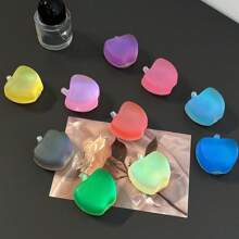 1pc Minimalist Colorful Apple-Shaped Mobile Phone Air Bag Stand, Retractable Slouchy Desk Holder For Watching Videos, Stable & Creative Back-Stick Air Bag Stand Compatible With IPhone, Android Phone, Gift For Birthday, Family, Friends Push-Pull Phone Grip, Phone Holde, Phone Accessories