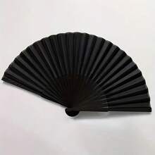 1/3 Peças Ventilador Vintage Retrô Moderno e Clássico na Cor Preta, Ventilador Dobrável de Presente de Resfriamento de Verão, Elegante e Fashionable Ventilador Dobrável Preto, Fácil de Carregar e Colocar na Bolsa