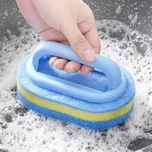 2-Piece Ultra Fine Fiber Tile Sponge Cleaning Brush, With A Built-In Handle That Does Not Harm Hands And Has Strong Cleaning Power, Suitable For Daily Household Cleaning