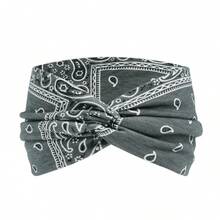 1件装女士新款波西米亚佩斯利花纹复古印花瑜伽头带，弹性运动交叉发带，发饰，头巾式头带，秋冬季保暖发带，适合度假装扮，女士优雅围巾，女士头巾，柔软头巾