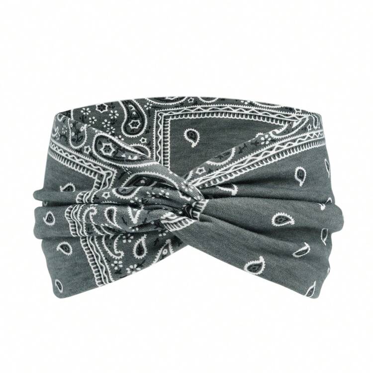 1pc Women's New Bohemian Paisley Pattern Retro Print Yoga Headband, Elastic Sports Criss-Cross Hairband,Hair Accessories,Turban Headband, Sweatband Fall Winter Hair Band For Vacation Outfits Woman Elegant Scarf Women Bandanas Soft Headwrap - Multicolor - View 18