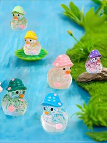 100/50/20/10/1pc Luminous Flash Mini Ducks, Miniature Duck With Hats, Fluorescence Fairy Garden Decoration, Cute Animals Micro Landscape,Desktop Decoration Accessories Home Decor