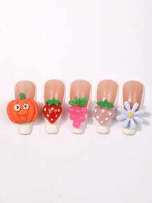 36 Pieces Of Resin Fruit Mixed-Style Nail Art Accessories, Multi-Color Mixed-Style Versatile And Simple DIY Artistic Decorative Nail Hangers, DIY Wearables Nail Material Package
