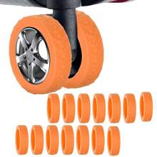 16/8 Peças Coberturas de Roda de Mala, Protetores de Roda de Mala, 1 Peça Protetores de Roda de Mala Portáteis, Coberturas de Roda de Mala de Silicone Coloridas para Conjuntos de Malas com 8 Rodas Giratórias, Capas de Roda Redutoras de Ruído para Cadeiras de Rodas de Escritório, Capas de Mala Anti-Abrasão e Anti-Ruído, Protetores de Mala, Itens Essenciais de Viagem de Férias, Acessórios de Viagem, Capas de Roda de Mala de Mão para a Maioria dos Conjuntos de Malas com Rodas.