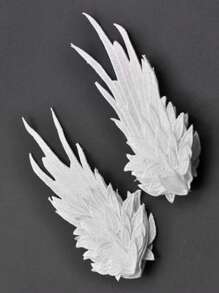 2 pièces Élégants clips pour cheveux ailes d'ange noirs - Design de plumes brillantes, convient pour le cosplay, Halloween et les accessoires photo de fête, cygne noir, décoration photo