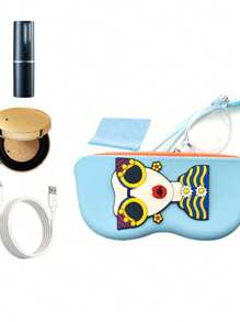 Silicone Glasses Case, Portable Sunglasses Storage Bag, Large Capacity Eyeglasses Pouch, Makeup & Cable Organizer, Mother's Day Gift, Gender Reveal Party, Perfect For Birthdays, Weddings, Parties, The Perfect Gift For Colleagues, Friends, And Family, Back To School
