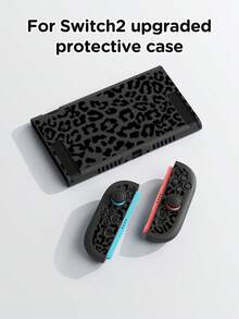 Accessories For 2 (2025), Black Leopard Print Pattern, Compatible With Switch 2 / Switch OLED / Switch NS Console Protective Case, Storage Bag, And Cartridge Slot Base Cover. Protect Your Beloved Console And Also An Excellent Gift Compatible With Switch Players. - Multicolor - View 3