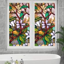 Decorative 3D Stained Window Decal Self Adhesive Frosted Window Cover PVC Energy Saving Window Film For Office For Bathroom For Kitchen - Multicolor - View 23