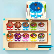 Magnetic Maze Rolling Ball Toy, Focus Training Toy For 3-6 Years Old Kids, Attention Exercises, Children Intelligence Developing Game