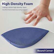 Outdoor Chair Cushions Set Of 4, Waterproof Outdoor Seat Cushions For Patio Furniture, Patio Chair Cushion With Handle And Ties, Square Out Door Chair Pads,19" X 19" X 3", Navy Blue