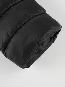 Women's Casual Hooded Regular Jacket With Pockets, Lightweight Cotton Jacket For Daily Wear - Black - View 10