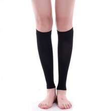 2pcs/Set Sports Compression Socks, Multifunctional Leg Accessory | Gradient Compression, Cross-Shaped Calf Sleeve, Leg Support, Graduated Pressure Socks, Relieve Leg Fatigue From Long Standing, Suitable For Travel, Flight, Long Periods Of Standing, Unisex, Black, Nude