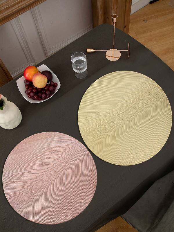 1-6 piezas Individuales sencillos de PVC, lavables, fáciles de limpiar, con superficie antideslizante, individuales para mesa de comedor, diseños adorables de margaritas, individuales elegantes para vajilla, mantel de cocina y comedor, decoración de bodas y festividades