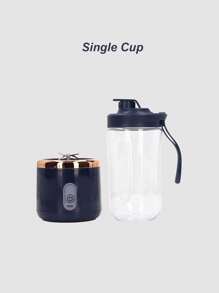 2 Pcs Portable Blender Mini 14oz For Juices & Smoothies With 6 Blades Puwerful Performances Fusion Blender, USB Rechargeable, Lid, Plastic Cups Included, Drop-Resistant And Wear-Resistant. Fit For Travel And Outdoor Activities