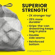 Bolsas de basura grandes con cordón para cocina - Bolsa de basura negra ForceFlex de 20 galones, Clean - 80 unidades - 80 Unidad (Paquete de 1) - Ver 9