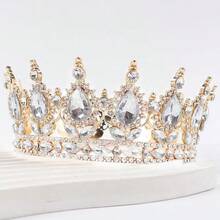 Recuzită pentru coafură cu coroană de prințesă pentru petrecere de ziua de naștere, spectacol cu regina - Mai multe culori disponibile - Vizualizare 3