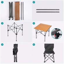 Portable Outdoor Backpack Table And Chair. 3-In-1 Ultra-Light Folding Camping Table,Suitable For Yard, Fishing, Hiking, Picnic, Camping, Beach, Barbecue, Park And Other Scenarios. Compact Camping Table And Chair With A Carry Bag.
