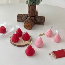 18/9/6/4 Pcs Strawberry Aromatherapy Candles, Perfect For Photography Props, Indoor Fragrance Decoration And Holiday Gifts Candles For Stress Relief, Relaxation, Bathing, Yoga And Holiday Gifts,Room Decor,Gifts Birthday Graduation,Best Gift For Girls Who Love Strawberries Gifts