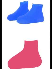 Copriscarpe riutilizzabili da pioggia, sovrascarpe impermeabili e antiscivolo in lattice spesso per uomo e donna, isolamento, Galentines, cucciolo, carnevale, primavera estate, regali per damigelle, camera da letto, spiaggia, viaggio, per uomo, per donna, vacanza, oggetti carini - Multicolore - Visualizzare 2