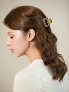 5 件哑光方形发夹简约风格发夹纯色发夹优雅发夹女士发夹发夹发夹发夹秋冬发饰女士度假装女士 - 彩色 - 查看 4