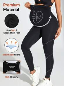 Maternity Leggings Over The Belly Buttery Soft Workout Activewear Yoga Pregnancy Pants