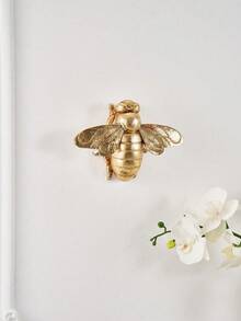 1 pieza Colgante de pared con forma de abeja dorada creativa y única, decoración de insecto con marco hecho a mano, decoración para el hogar/fiesta/museo de insectos, regalo distintivo para entusiastas de los insectos - Dorado - Ver 10