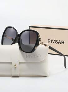 RIVSAR Óculos de Sol Vintage Fashion Polarizados para Mulheres Plus Size com Cabeça de Raposa, Elegante para Uso Externo, Casual, Festa, Viagem, Proteção Solar em Feriados, Presente de Marca Premium para Feriados, Dia dos Namorados, Natal, Halloween