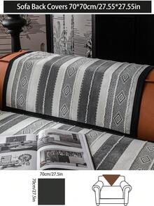 1pc All Season Sofa Cushion Cover, Modern Minimalist Non-Slip Sofa Seat Protector, Dust-Proof And Machine Washable Sofa Cover, Grey, Soft And Fade Resistant, Pet Friendly, Fits For L-Shaped Sofa, Bedroom, Office, Living Room - Grey - View 20