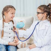 Kids Stethoscope, Real Working Nursing Stethoscope For Kids, Doctor Game Toy For Boys, Girls Doctor Nurse Cosplay Costume Accessories, Toddler Pretend Play Gift, Blue
