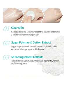 ETUDE 4克/0.14盎司 控油定妆粉，提亮肤色，自然米色，丝绒般柔软，超细粉粒，柔焦效果，不拔干配方，防汗，瞬间哑光妆效，不卡粉，迷你便携，内置粉扑，定妆，韩式彩妆