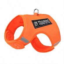 Conjunto de Coleira e Peitoral para Cachorros Pequenos, Material de Malha Respirável, Design de Fivela de Botão, Fácil de Usar, Fita Mágica Ajustável, Adequado para Passeios ao Ar Livre