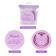 Miniso Hello Kitty & Kuromi Foldable Cup Washing Set,Space-Saving Foldable Design, Suitable For Bedroom Bathroom & Dormitory Use, Special Unique Gift(1 PC) - Purple - View 6
