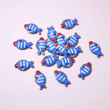 20 Peças Encantos de Peixe de Aço Inoxidável Esmaltado de 10x6mm, Pingente Pequeno e Fofo de Aço Inoxidável, Acessórios de Fabricação de Joias DIY