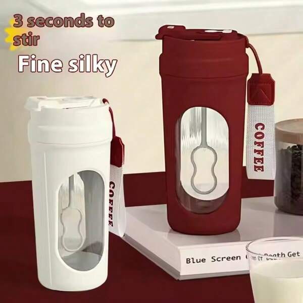 Vaso eléctrico mezclador automático con botón único para café, leche o polvo, potencia USB de 500mAh, taza de agua para fitness, material, regalo