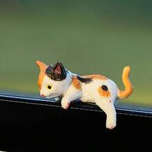 Cute Cat Figurines Computer Monitor Decor Mini Cat Figures Table Ornaments Decorations For Home