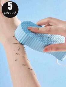 4 件/1 件 3D 加厚纯色鱼鳞纹图案柔软不掉粉，搓泥时不伤皮肤，高密度海绵淋浴沐浴磨砂膏，无痛家用磨砂工具，适合日常淋浴使用家居浴室装饰秋季装饰返校 - 灰色 - 查看 14