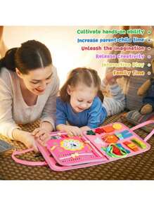 Busy Board Montessori Toys For Girls & Boys Gifts, Sensory Toys,Educational Travel Toys, Preschool Activities For Learning Fine Motor Skills, Toddler Board Ages Educational Toys,Busy Board Montessori,Fine Motor,Fine Motor Skills