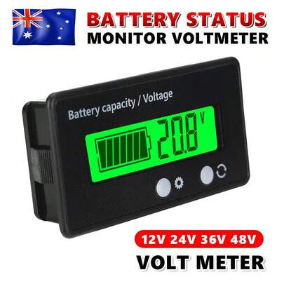 12V-48V Volt Meter Battery Status Indicator Voltage Voltmeter Monitor Caravan AU