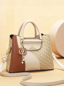 New Fashionable And High-End Three Pieces Set Of Mother And Daughter Bags With Print Women's Handbag - Khaki - View 7